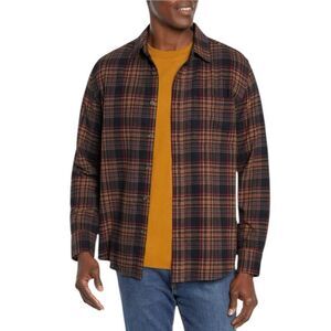 Eddie Bauer Men's Flannel Shirt Night Sky Ohio Plaid Size XL
